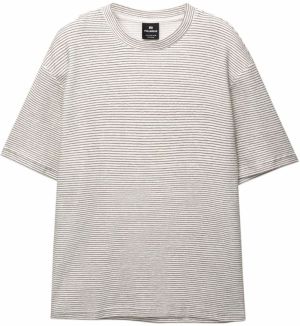 Pull&Bear Tričko  hnedá / šedobiela