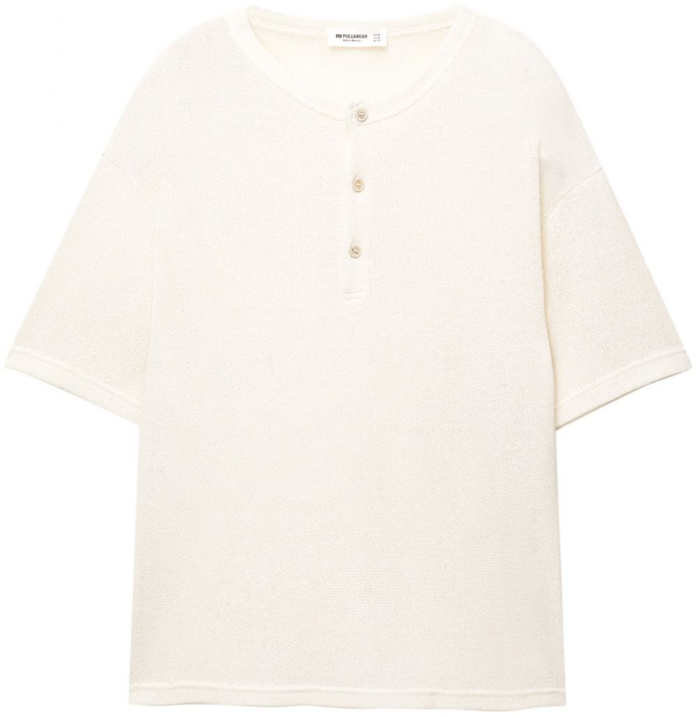 Pull&Bear Tričko  biela ako vlna