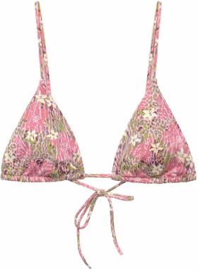 Pull&Bear Bikinový top  pastelovo žltá / olivová / černicová / ružová