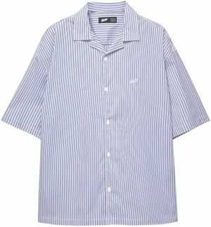 Pull&Bear Košeľa  modrá / biela