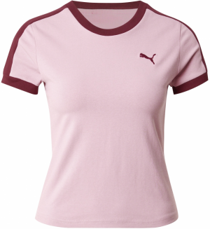PUMA Tričko 'T7'  ružová / vínovo červená