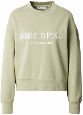 Marc O'Polo Mikina  kaki / biela