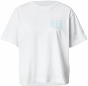 Calvin Klein Jeans Tričko  vodová / ružová / biela