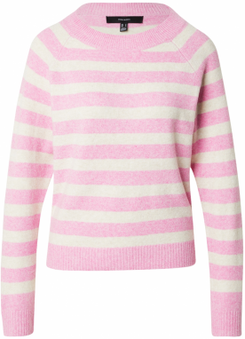 VERO MODA Sveter 'VMDoffy'  pastelovo žltá / fuksia