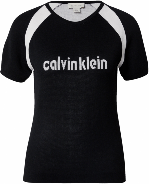 Calvin Klein Jeans Sveter  čierna / biela