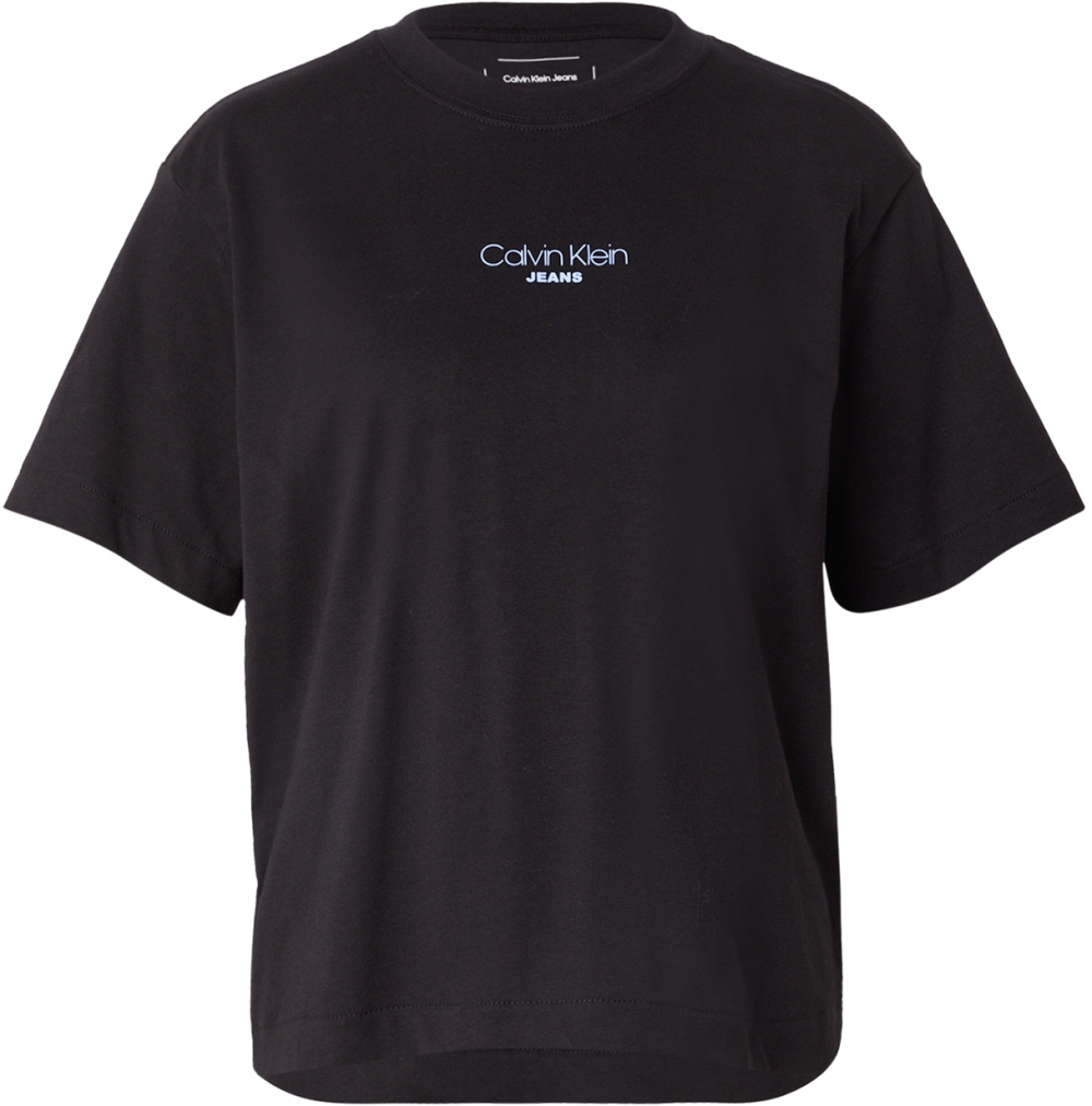 Calvin Klein Jeans Tričko  svetlomodrá / čierna