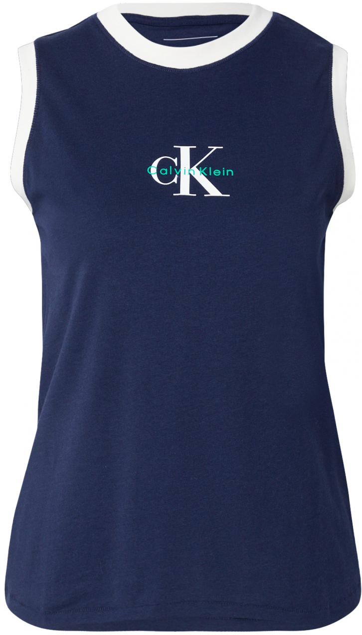 Calvin Klein Jeans Top  námornícka modrá / tyrkysová / biela