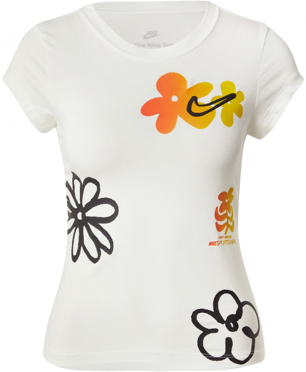 Nike Sportswear Tričko  žltá / oranžová / čierna / biela