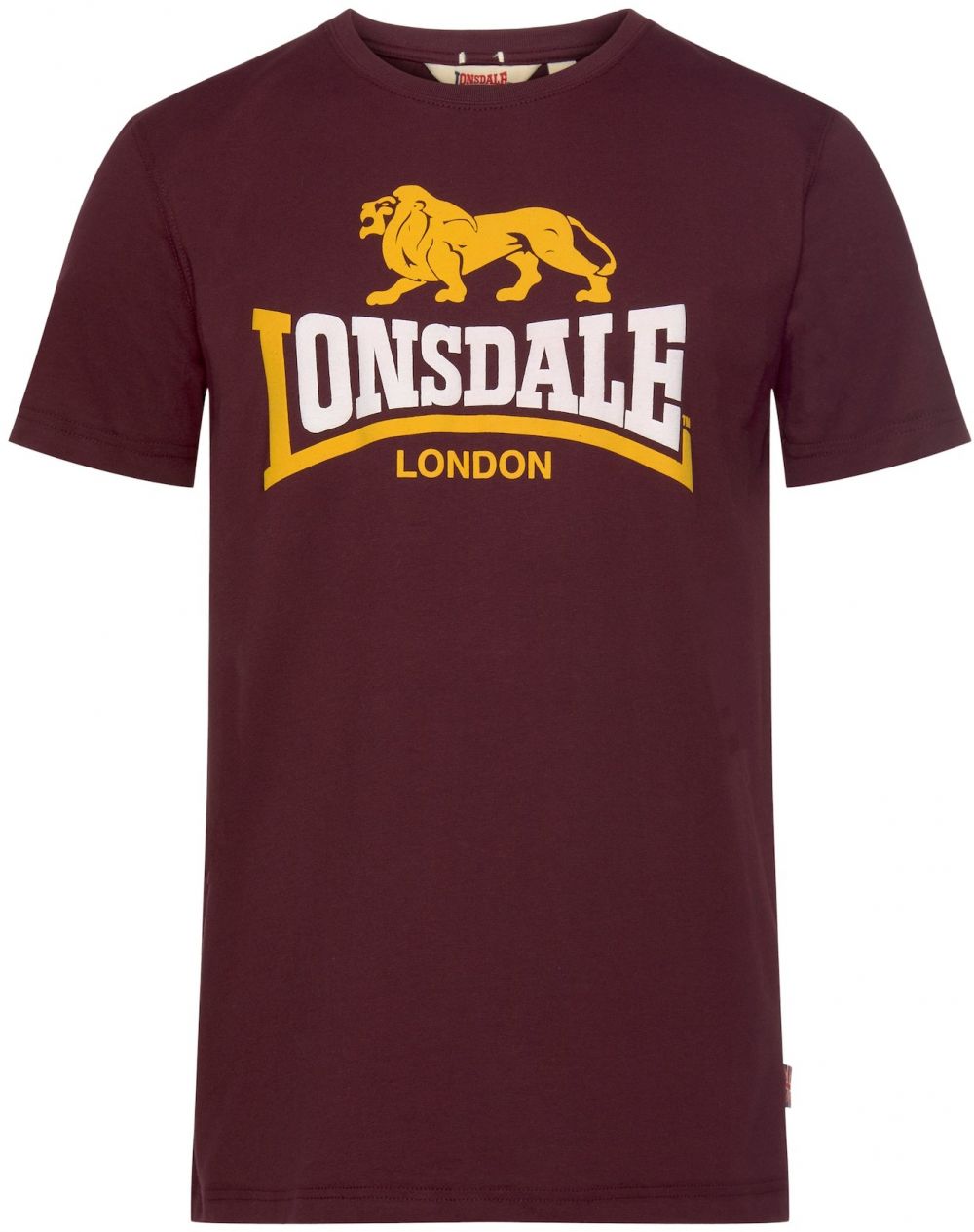 LONSDALE Tričko 'Holmpton'  žltá / bordová / biela
