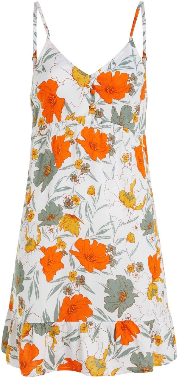 O'NEILL Šaty 'Malu'  zelená / oranžová / oranžovo červená / biela