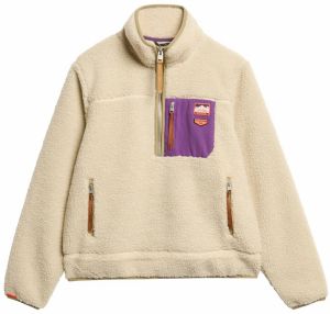 Superdry Sveter  béžová / fialová