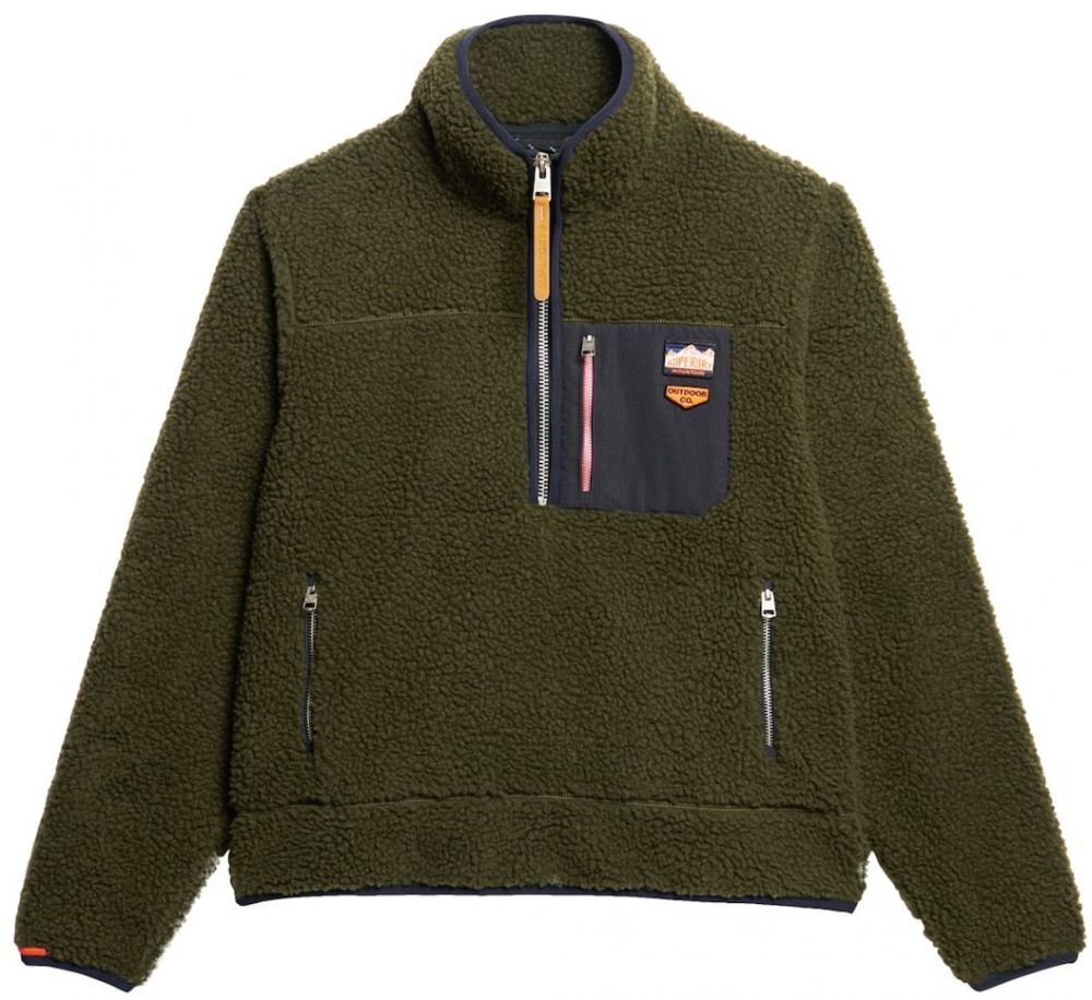 Superdry Sveter  námornícka modrá / zelená / oranžová