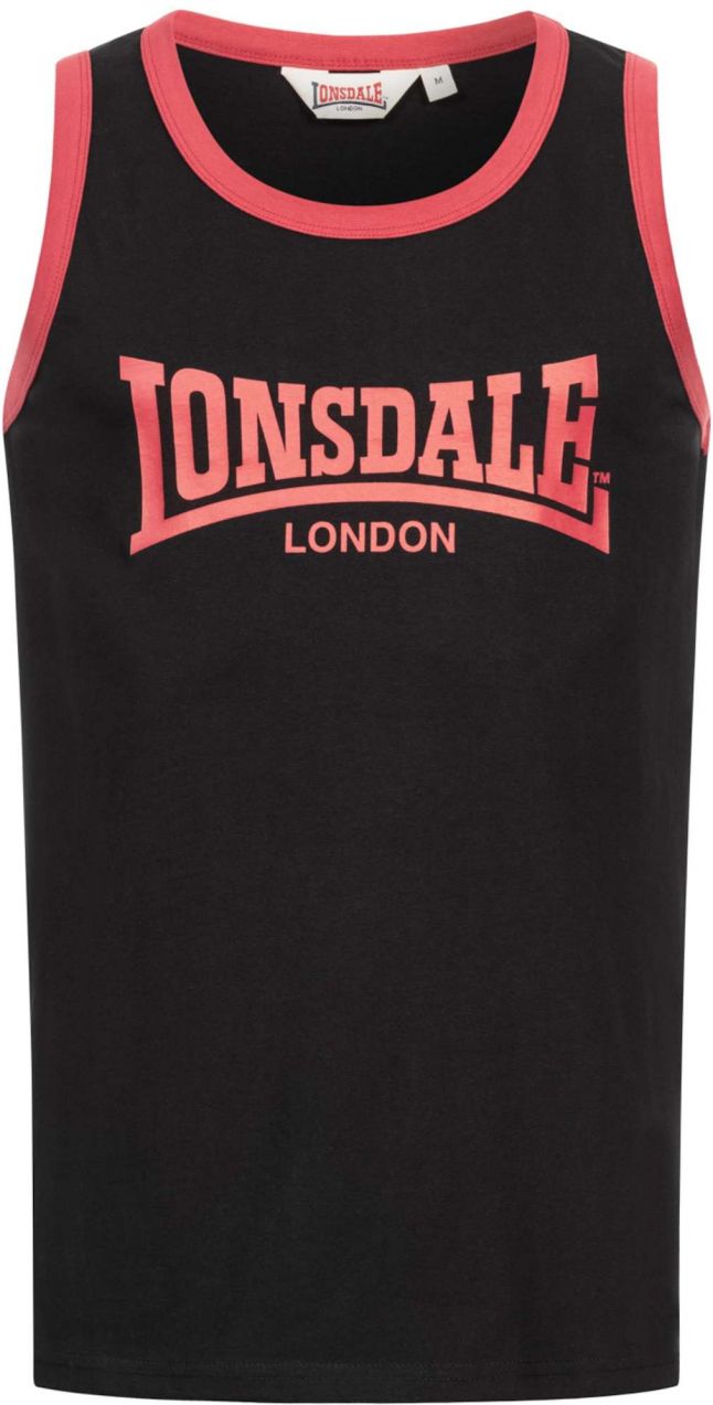 LONSDALE Tričko 'KNOCKAN'  červená / čierna
