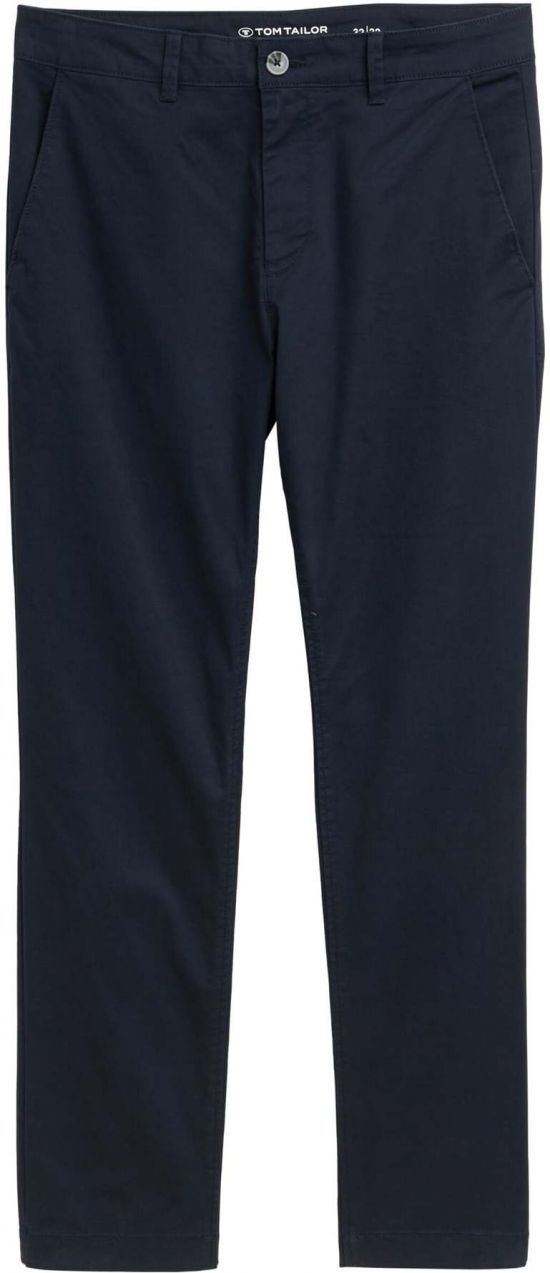 TOM TAILOR Chino nohavice  tmavomodrá