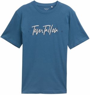 TOM TAILOR Tričko  modrá / námornícka modrá / biela