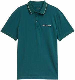 TOM TAILOR Tričko  námornícka modrá / smaragdová / biela