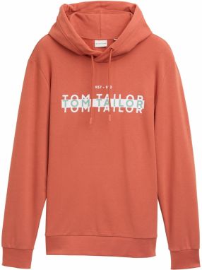 TOM TAILOR Mikina  pastelovo zelená / hrdzavo červená / biela