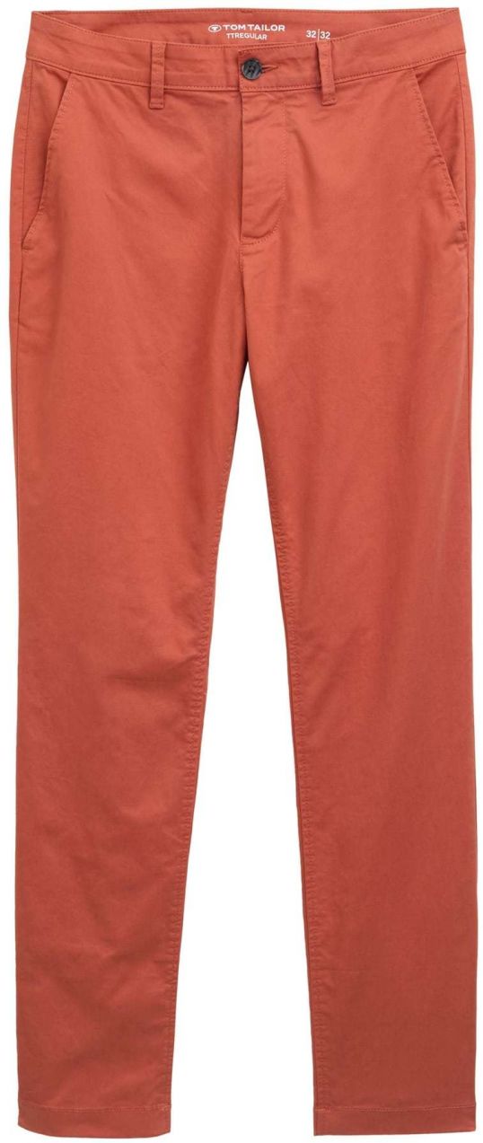 TOM TAILOR Chino nohavice  oranžovo červená