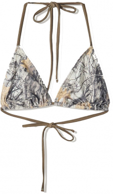 Bershka Bikinový top  béžová / sivá / tmavosivá / šedobiela