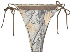 Bershka Bikinové nohavičky  béžová / hnedá / sivá