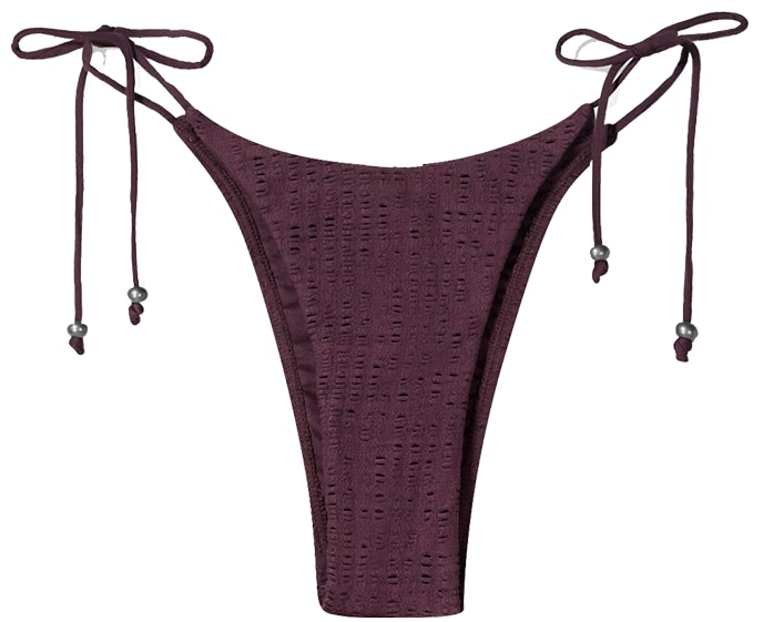 Bershka Bikinové nohavičky  baklažánová