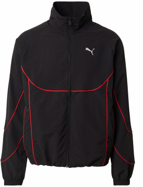 PUMA Prechodná bunda  červená / čierna / biela