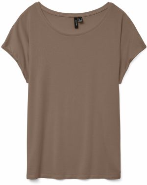 VERO MODA Tričko 'VMAVA'  svetlohnedá