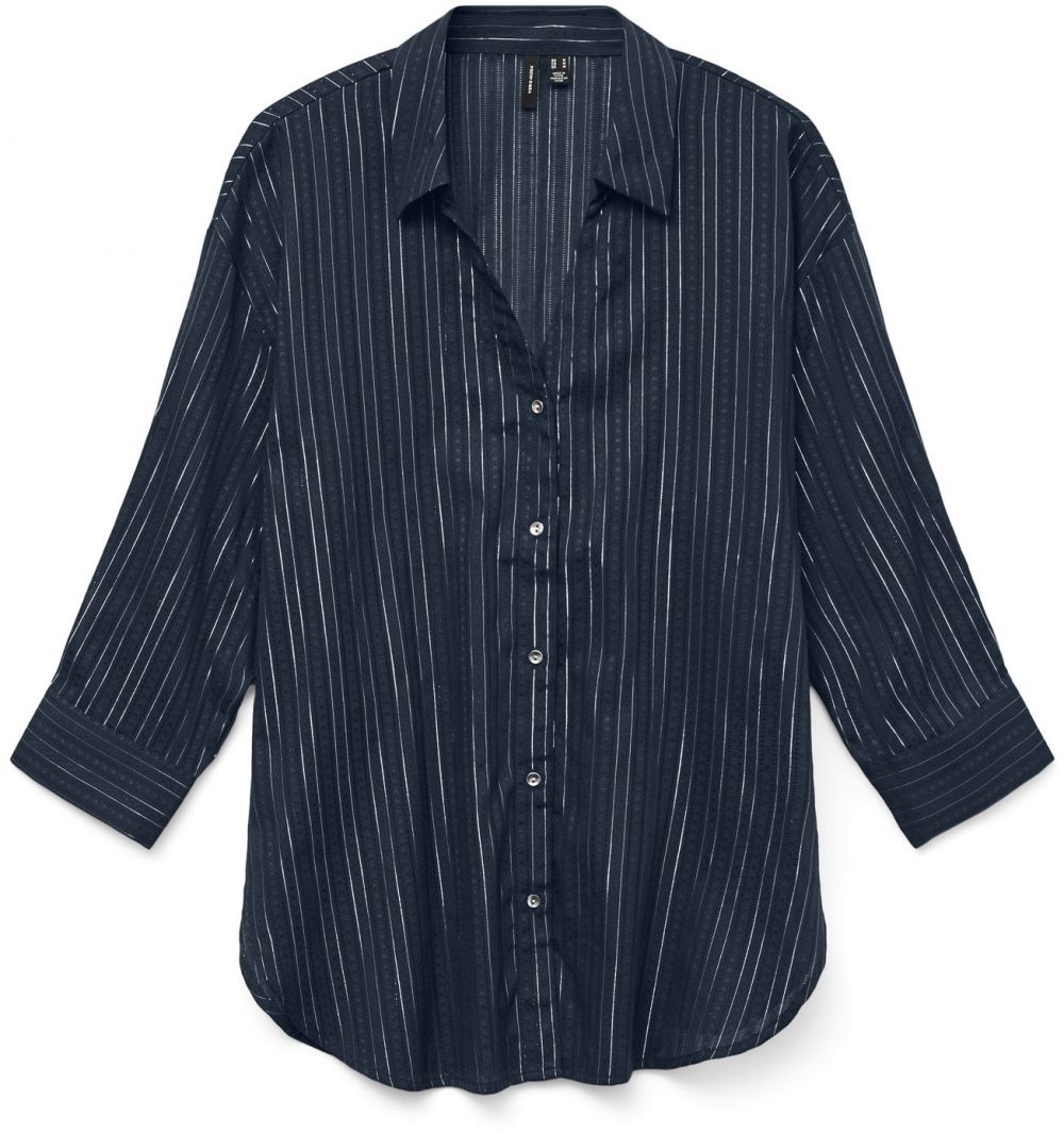 VERO MODA Blúzka 'VMOLLA'  námornícka modrá / biela