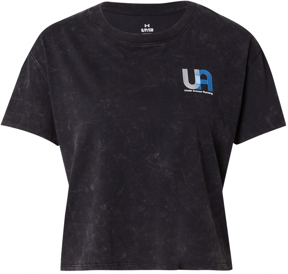 UNDER ARMOUR Funkčné tričko 'Run'  modrá / čierna / biela