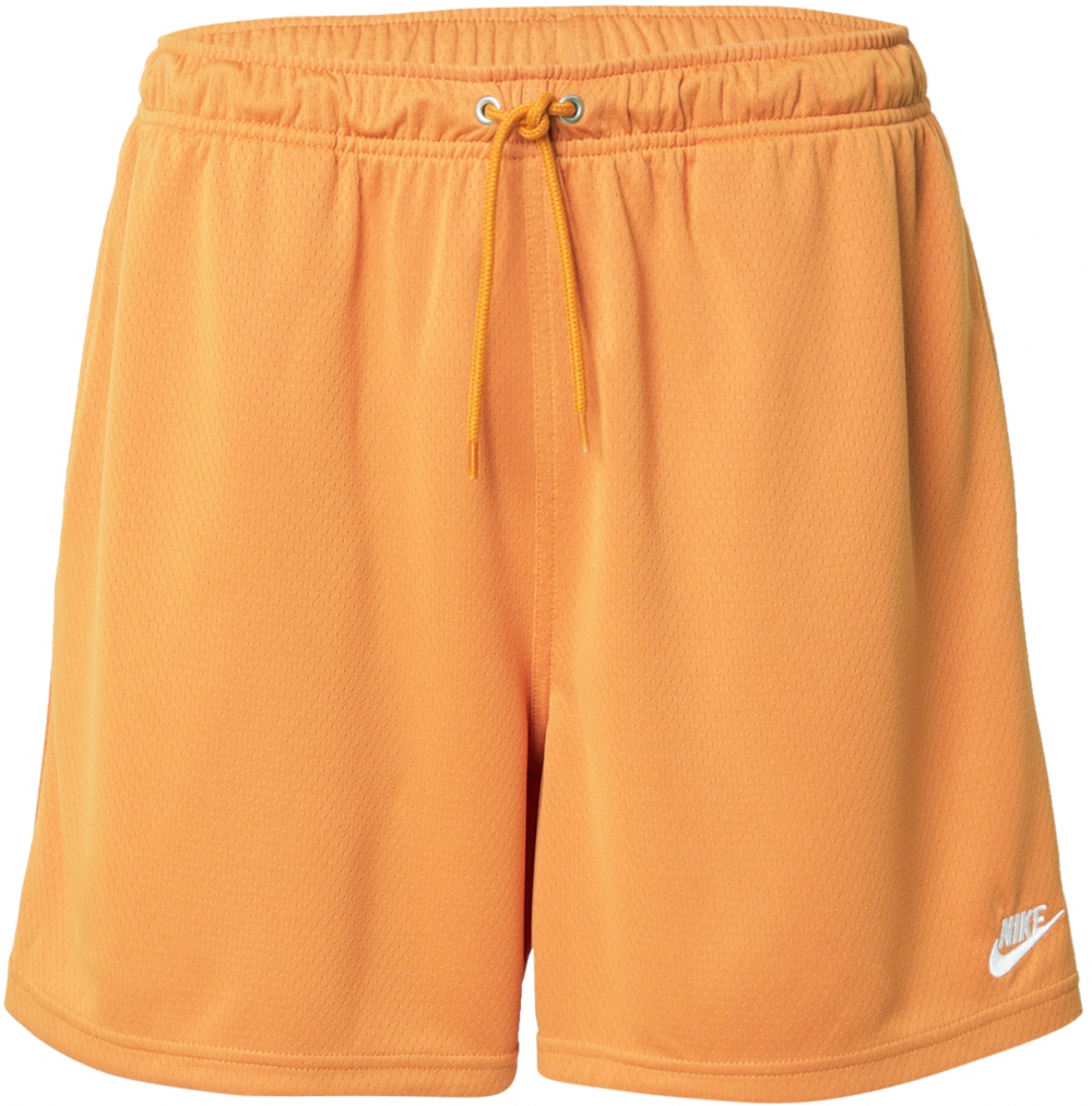 Nike Sportswear Nohavice 'CLUB FLOW'  oranžová / biela