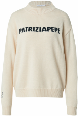 PATRIZIA PEPE Sveter  čierna / biela ako vlna
