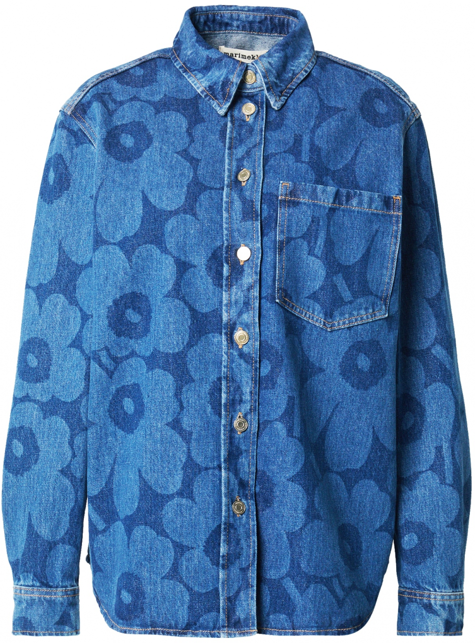 Marimekko Prechodná bunda 'MARI VAIHE'  modrá denim / svetlomodrá