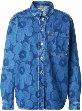 Marimekko Prechodná bunda 'MARI VAIHE'  modrá denim / svetlomodrá