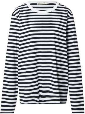 Marimekko Tričko 'TASARAITA'  námornícka modrá / biela