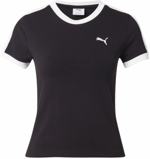 PUMA Tričko 'T7'  čierna / biela