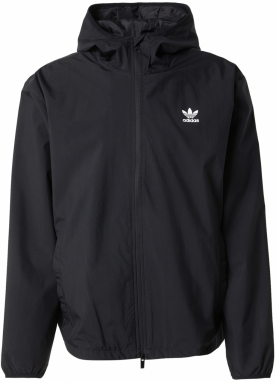 ADIDAS ORIGINALS Prechodná bunda 'ESSENTIALS'  čierna / biela