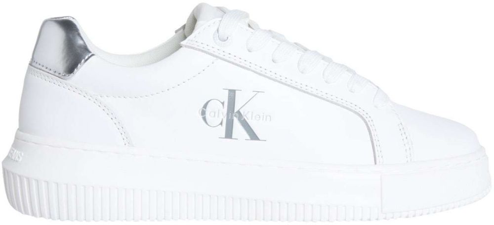 Calvin Klein Jeans Nízke tenisky  strieborná / biela