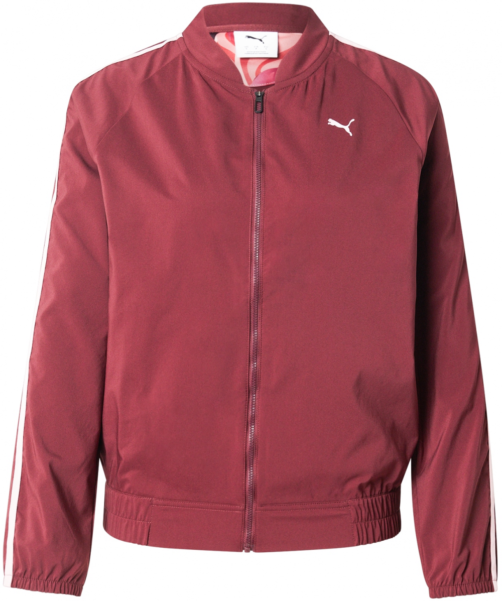 PUMA Športová bunda  ružová / vínovo červená