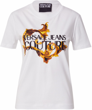 Versace Jeans Couture Tričko  tmavožltá / čierna / biela