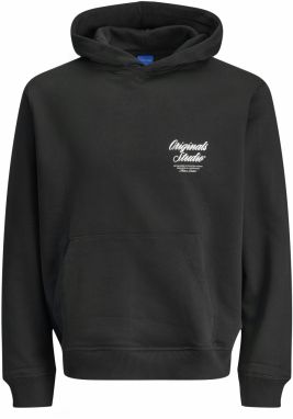 JACK & JONES Mikina 'JORNorrebro'  čierna / biela