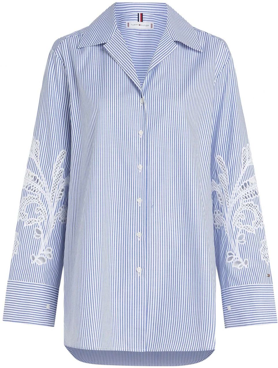 TOMMY HILFIGER Blúzka  modrá / biela