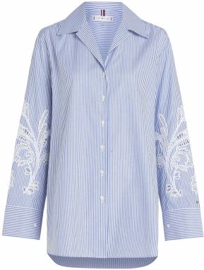 TOMMY HILFIGER Blúzka  modrá / biela