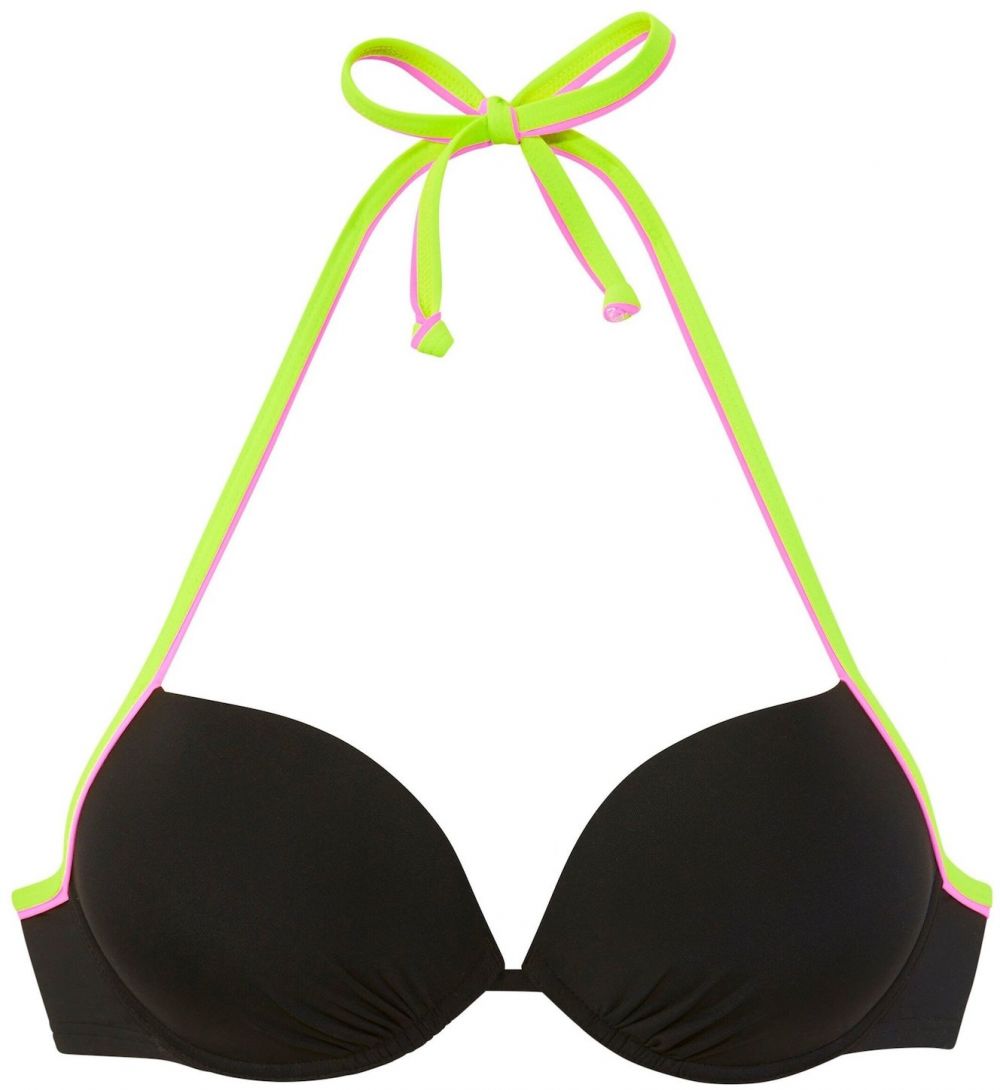 BUFFALO Bikinový top  neónovo žltá / čierna