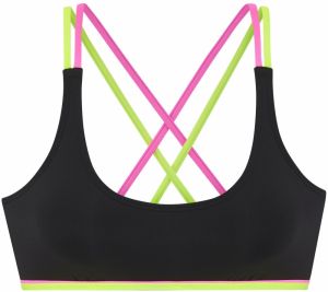 BUFFALO Bikinový top  limetová / ružová / čierna