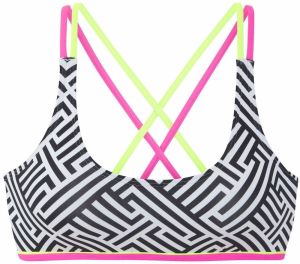BUFFALO Bikinový top  limetová / ružová / čierna / šedobiela