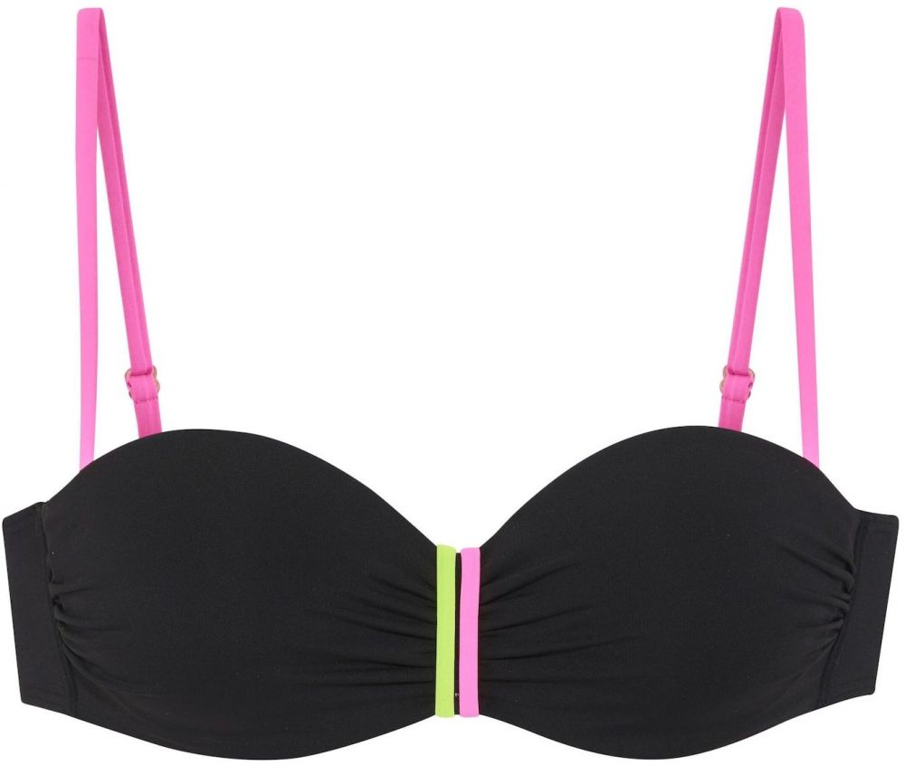 BUFFALO Bikinový top  svetlozelená / ružová / čierna