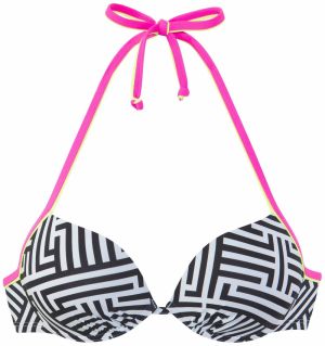 BUFFALO Bikinový top  žltá / ružová / čierna / biela