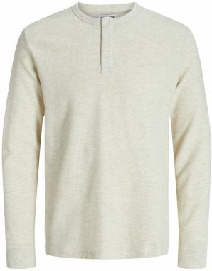 JACK & JONES Tričko 'JJEDOVER'  biela melírovaná
