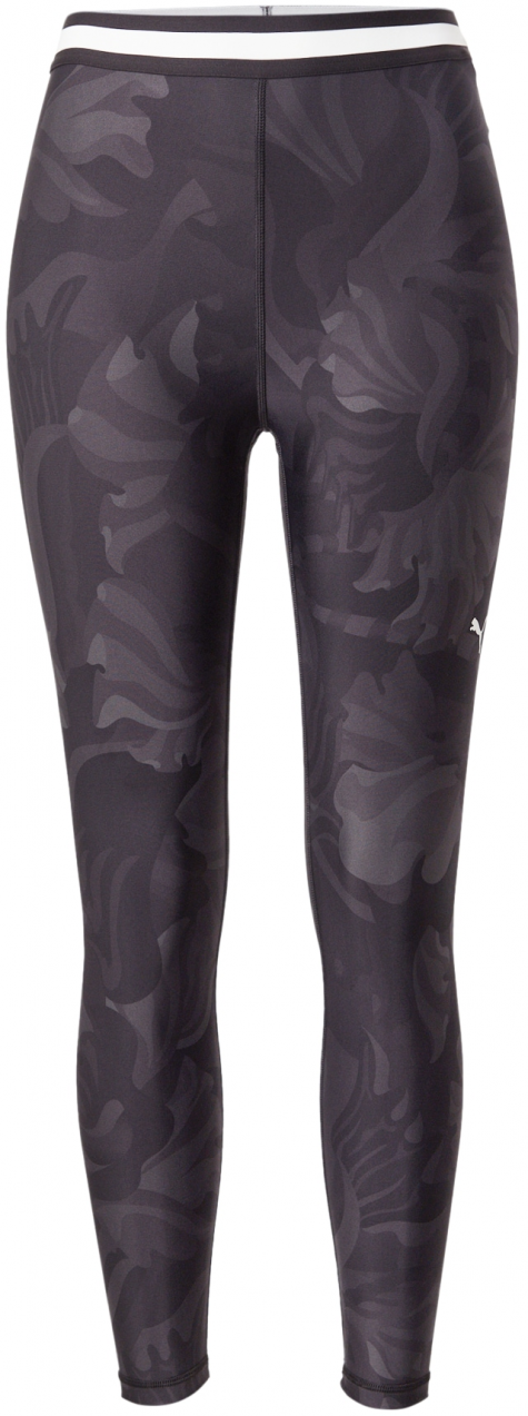 PUMA Športové nohavice  tmavosivá / čierna / biela