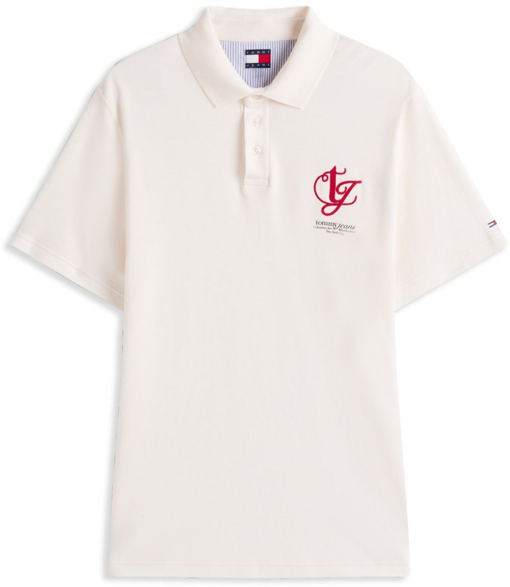 Tommy Jeans Tričko  červená / čierna / biela